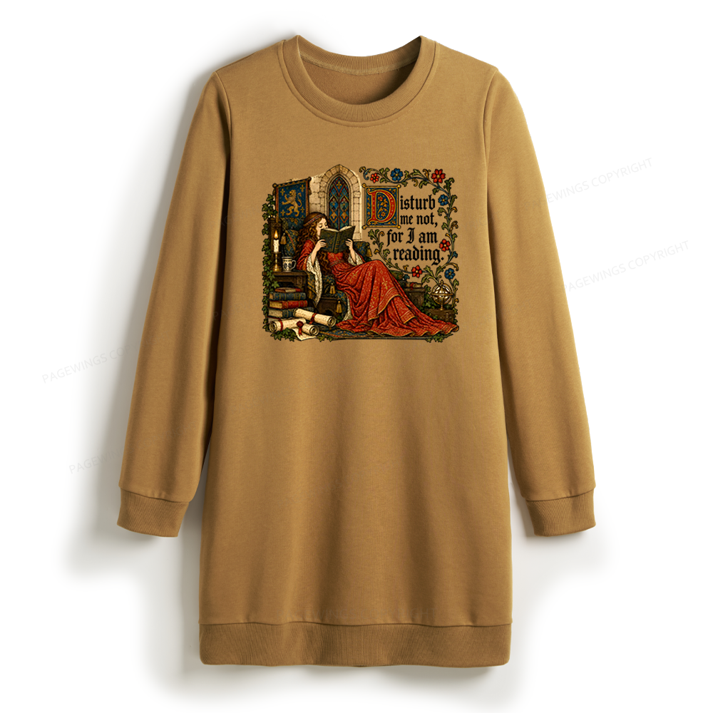 Pagewings Medieval Reading Sweatshirt Dress