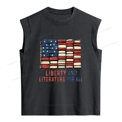 Pagewings Liberty and Literature Women's Washed Tank Top