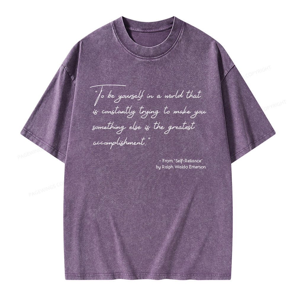 Pagewings A Quote About Individuality Unisex Washed T-shirt