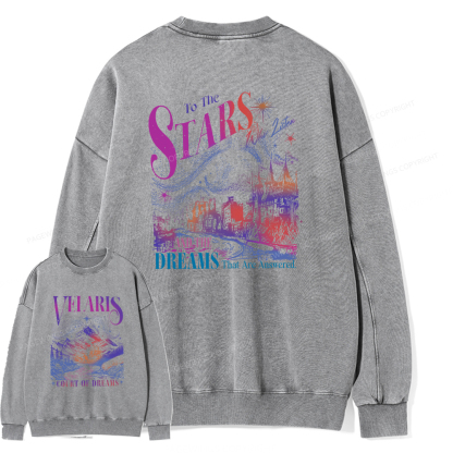 Pagewings Velaris City Of Starlight  Unisex Washed Sweatshirt