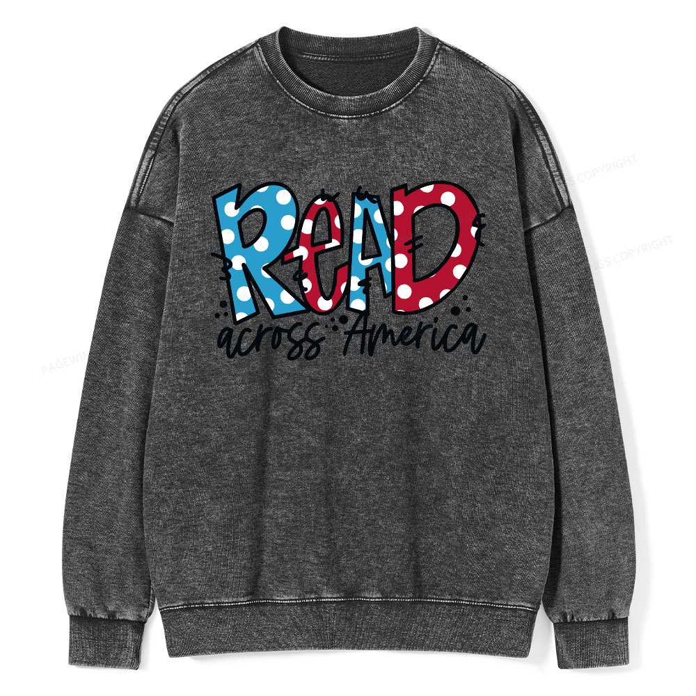 Pagewings Read Across America Unisex Washed Sweatshirt