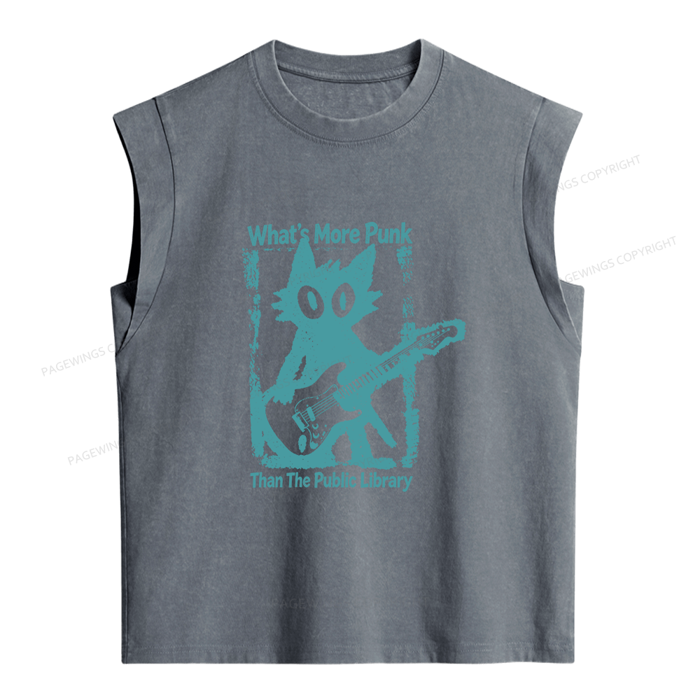 Pagewings What’s More Punk Than The Public Library Women's Washed Tank Top