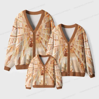 Pagewings Cozy Reading Unisex Ugly Cardigan Sweaters
