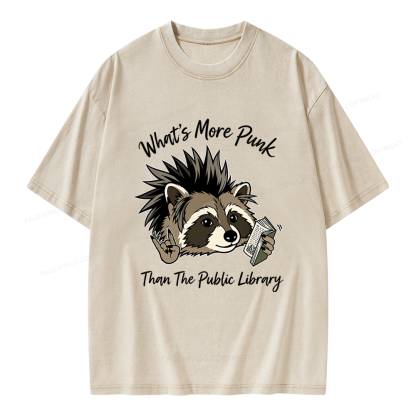 Pagewings What's More Punk Than The Public Library Unisex Washed T-shirt
