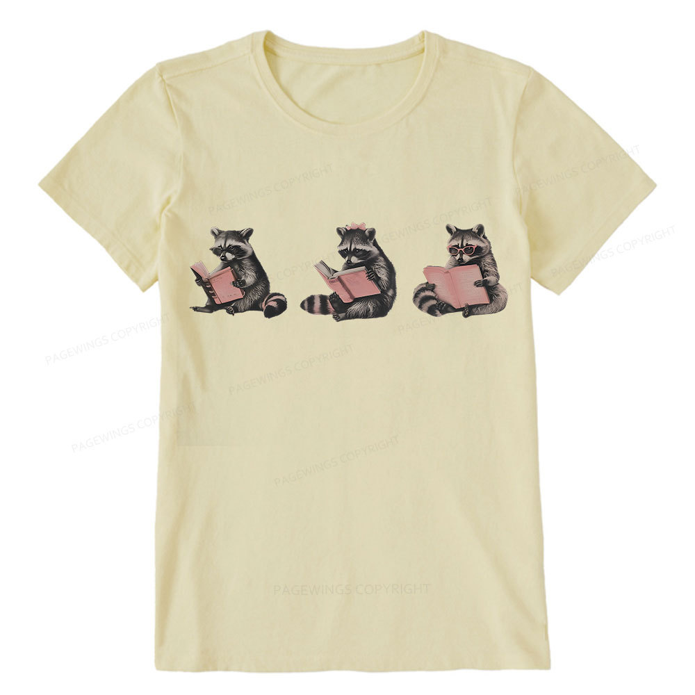 Pagewings Funny Raccoon Bookish Gift Unisex Classic T-shirt