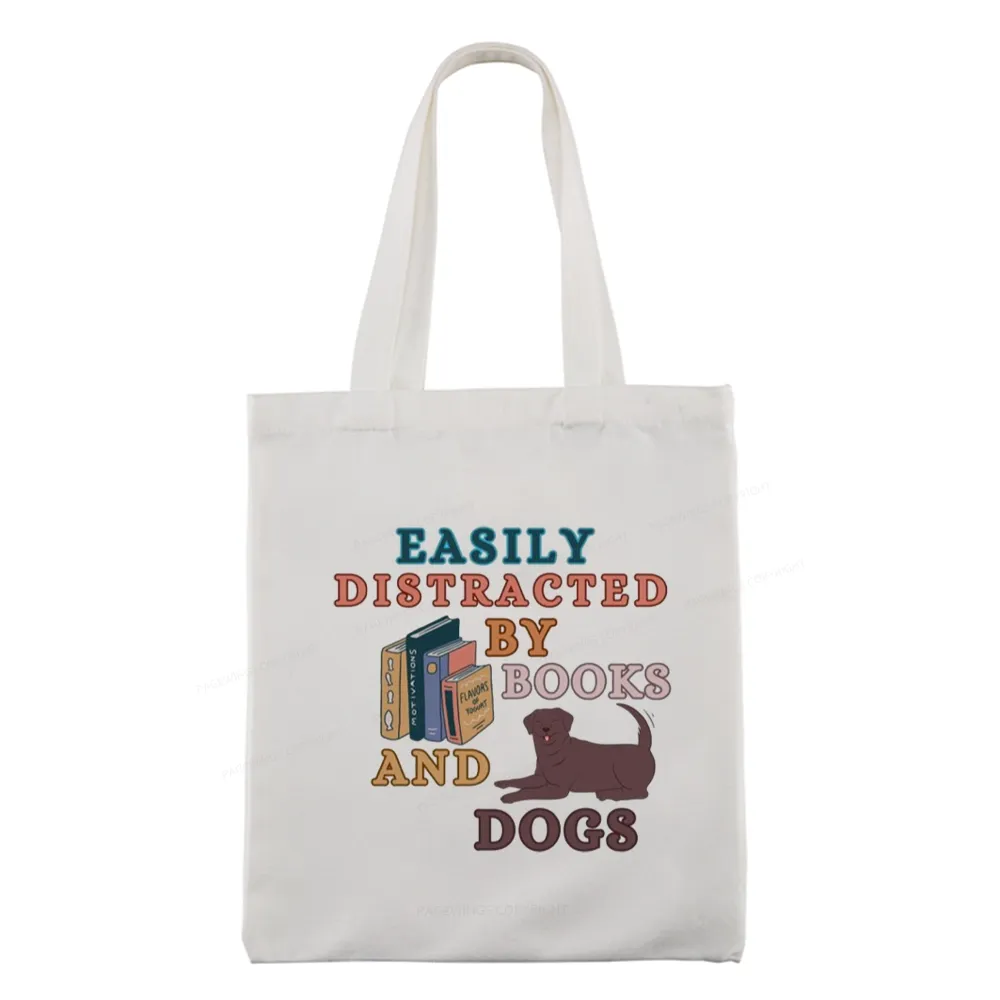Pagewings Easily Distracted By Books And Labrador Tote Bag
