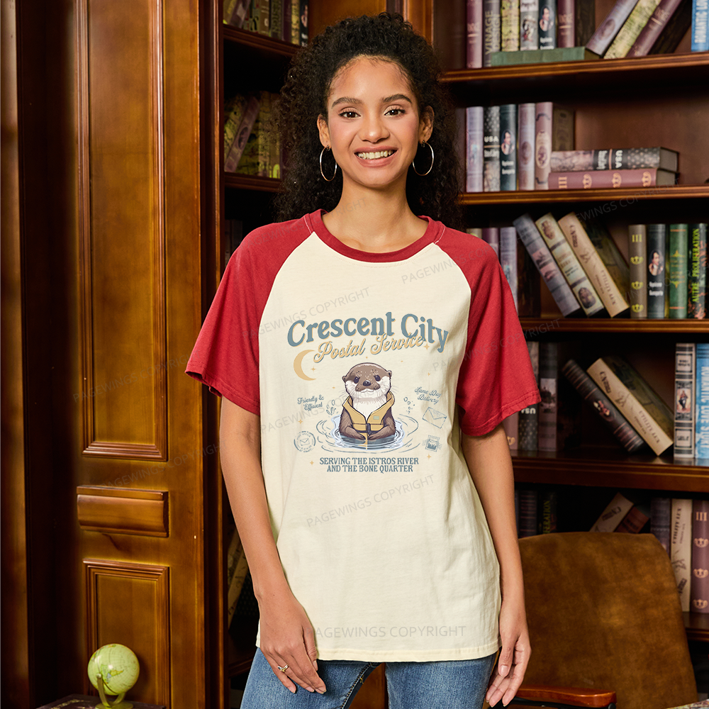 Pagewing Reading Fantasy Bookish Raglan T-shirt