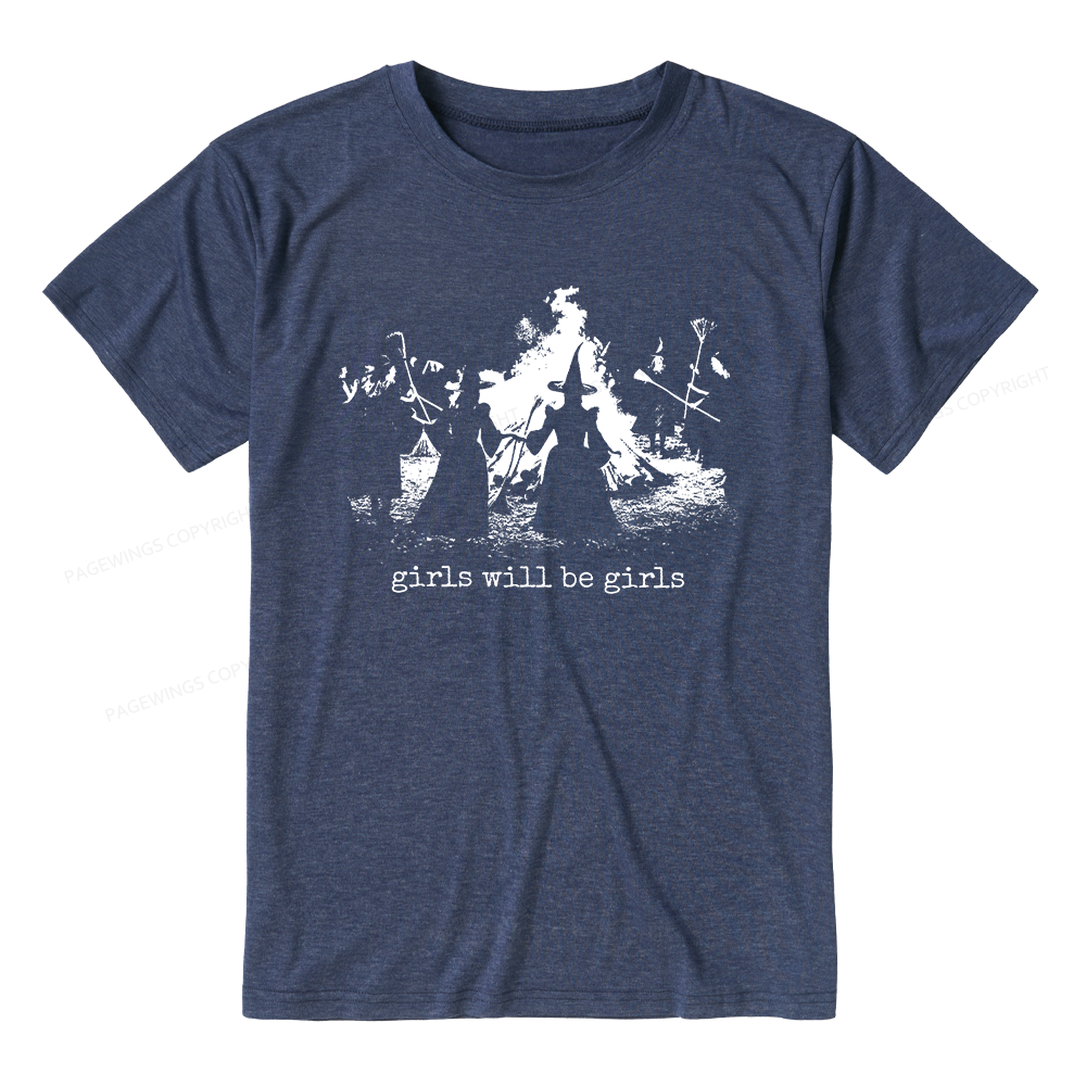 Pagewings Girls Will Be Girls Unisex Heather T-Shirt
