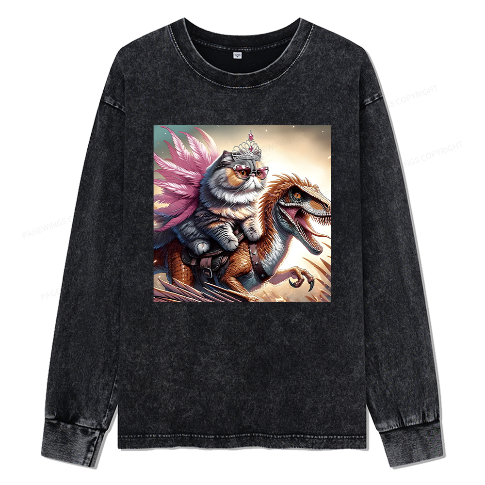 Pagewings Dungeon Crawler Unisex Washed Long Sleeve T-shirt