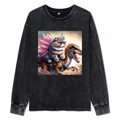 Pagewings Dungeon Crawler Unisex Washed Long Sleeve T-shirt