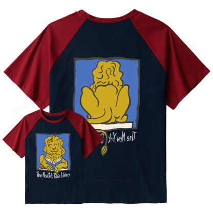 Pagewings Vintage Library Raglan T-shirt