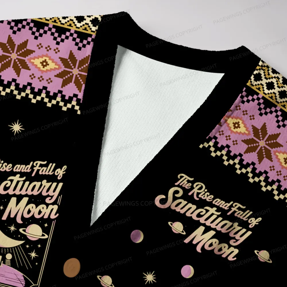Pagewings The Rise And Fall Of Sanctuary Moon Unisex Ugly Cardigan Sweaters