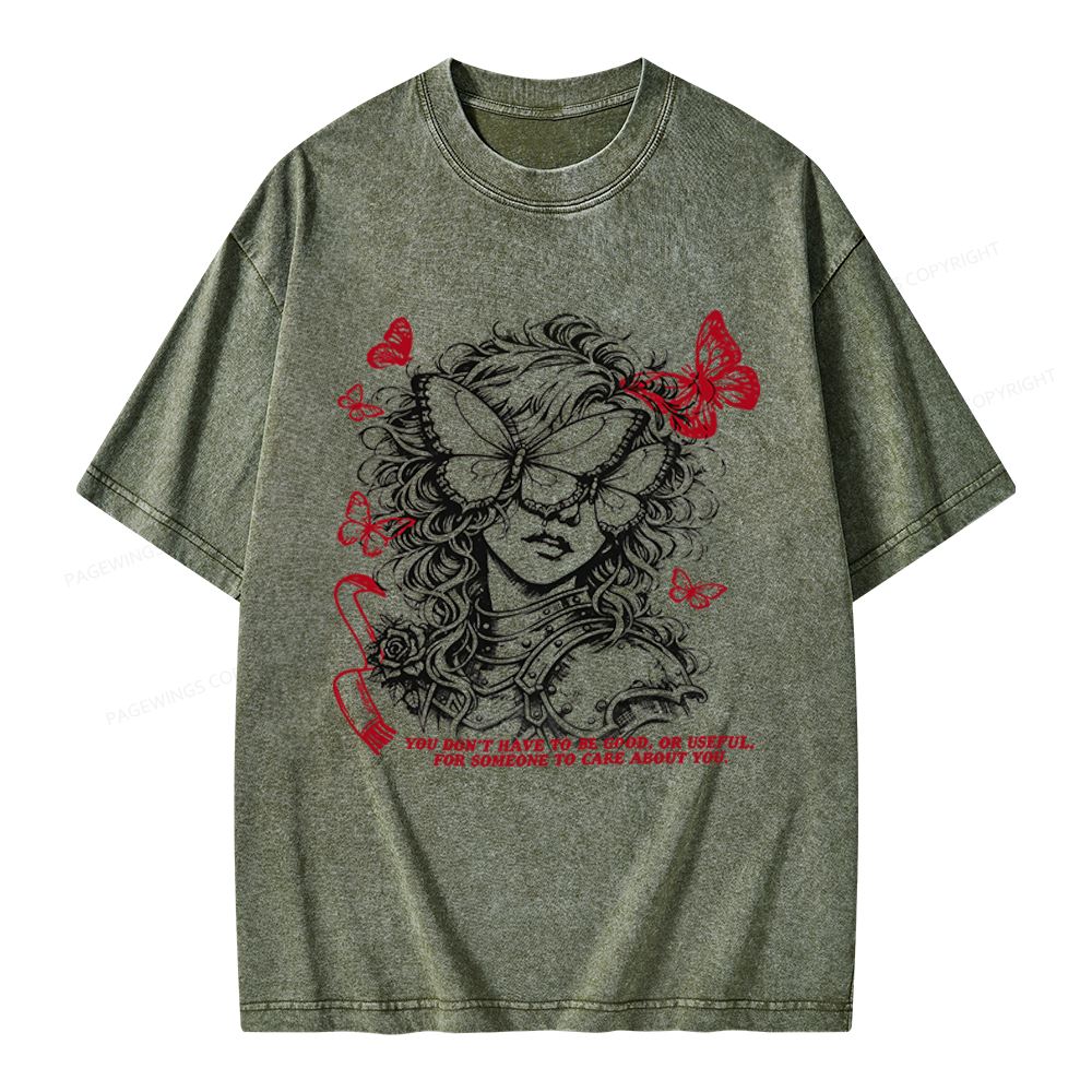 Pagewings Dark Fantasy Lover Unisex Washed T-shirt