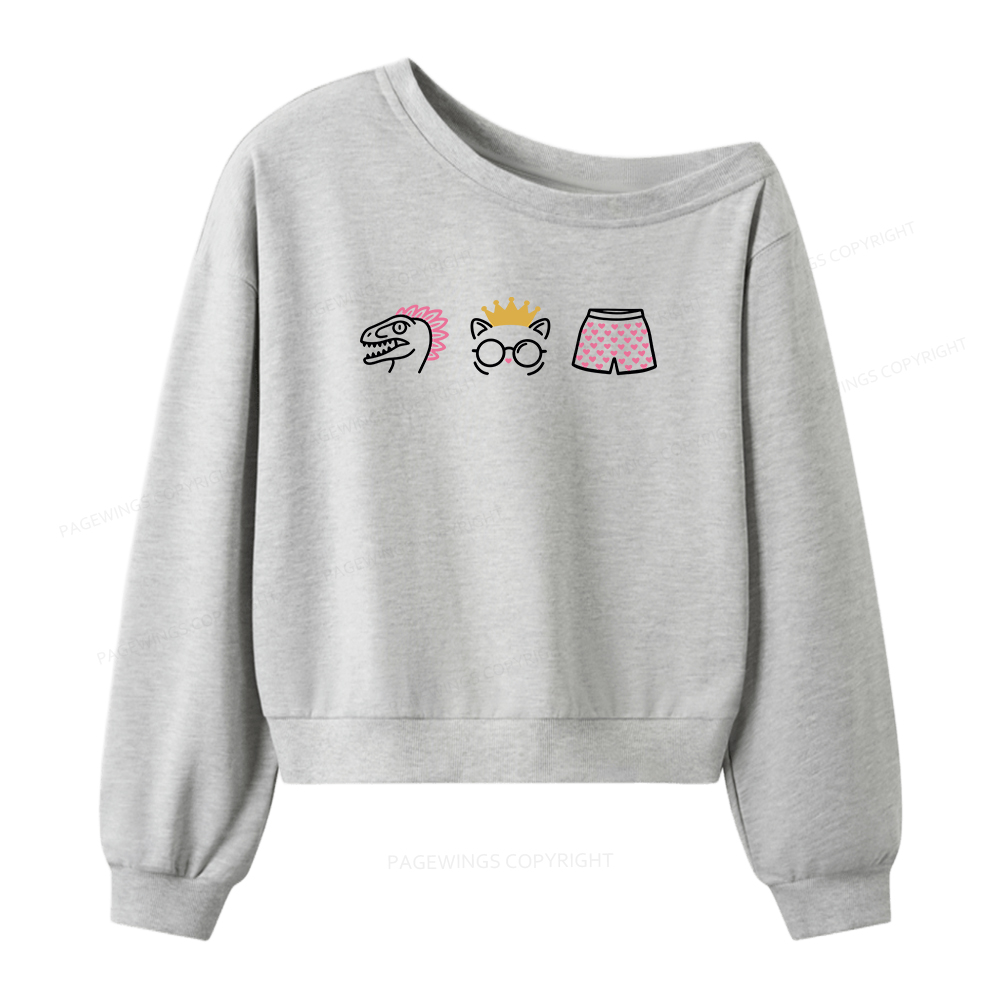 Pagewings Bookish Women Off Shoulder Sweatshirt