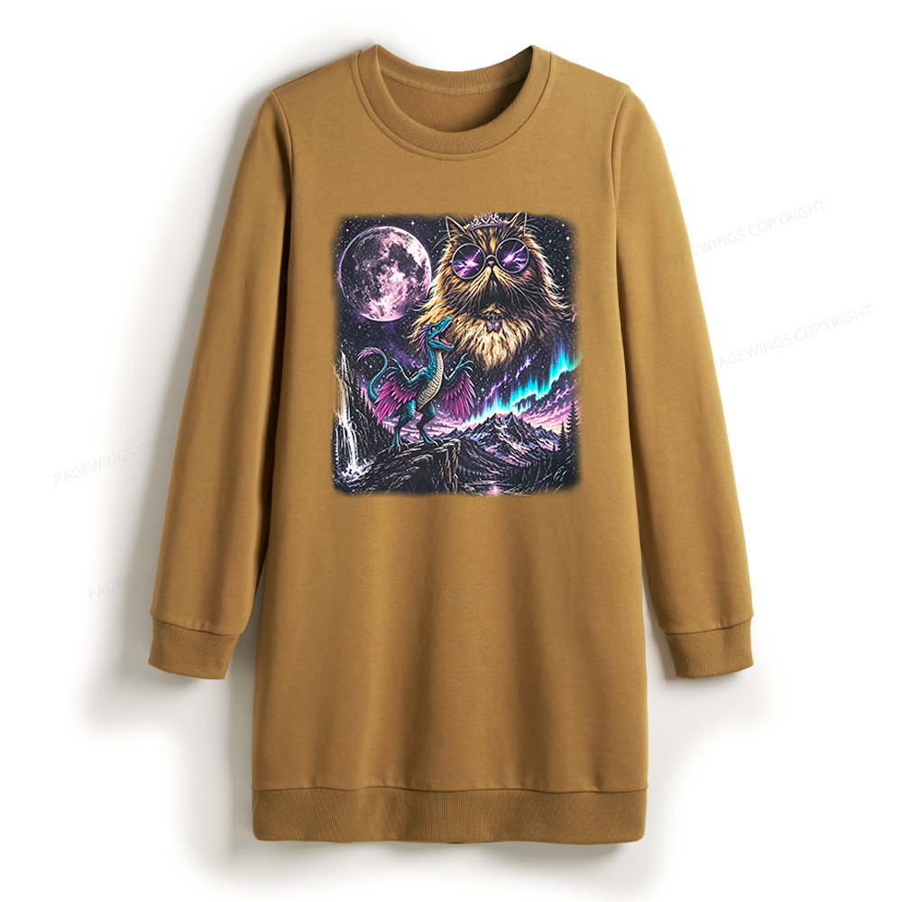 Pagewings Sci Fi Books Lover Sweatshirt Dress