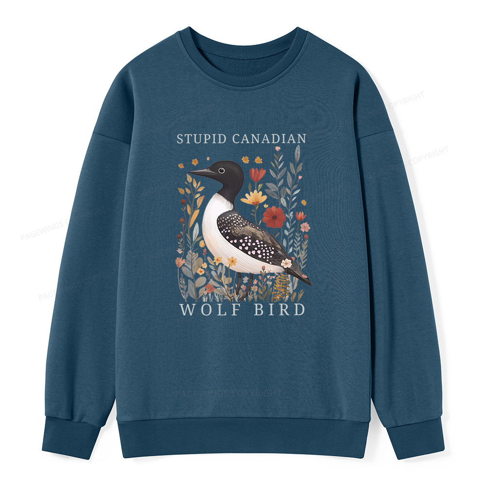 Pagewings Stupid Canadian Wolf Bird Unisex Classic Sweatshirt