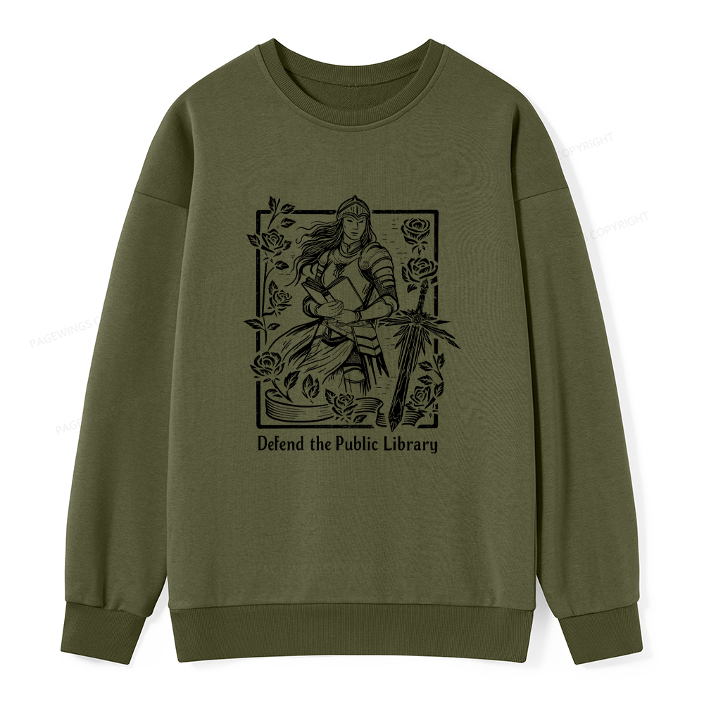 Pagewings Defend The Public Library Unisex Classic Sweatshirt