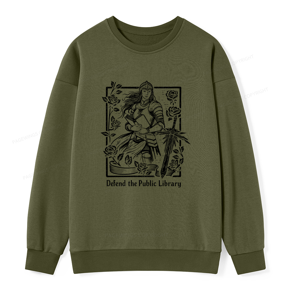 Pagewings Defend The Public Library Unisex Classic Sweatshirt