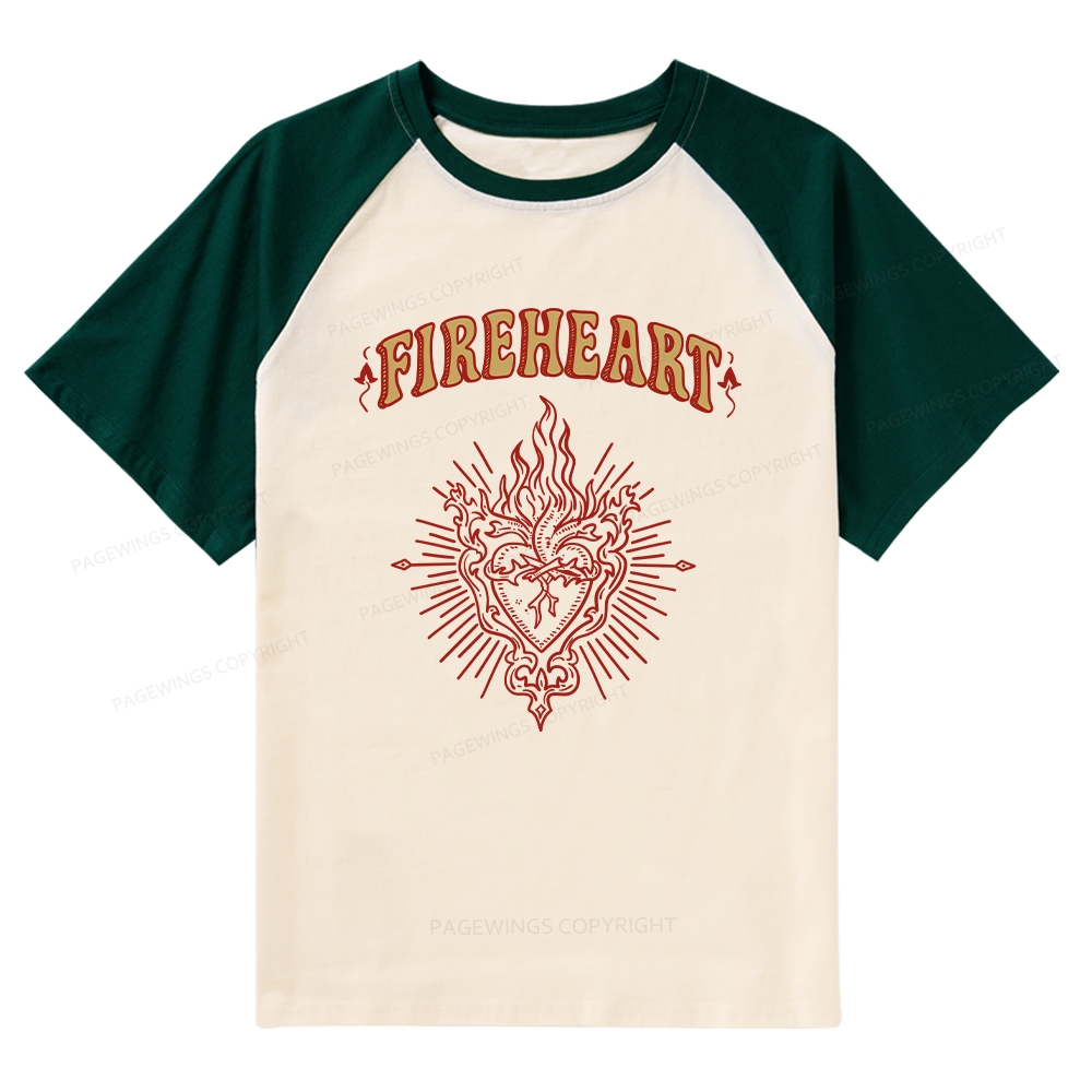 Pagewings Fireheart Raglan T-shirt