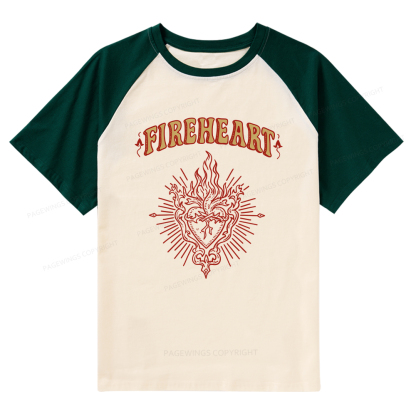Pagewings Fireheart Raglan T-shirt
