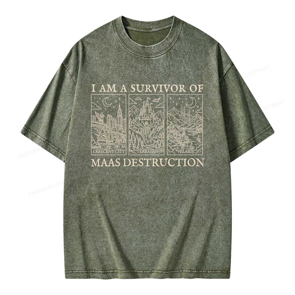 Pagewings Fantasy Bookish Unisex Washed T-shirt