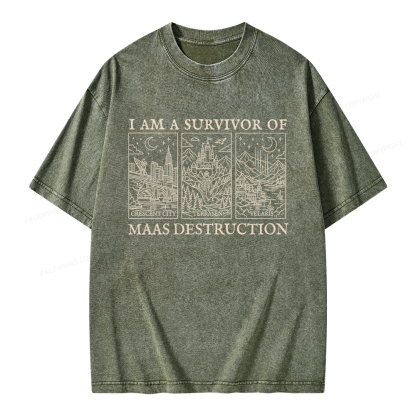 Pagewings Fantasy Bookish Unisex Washed T-shirt
