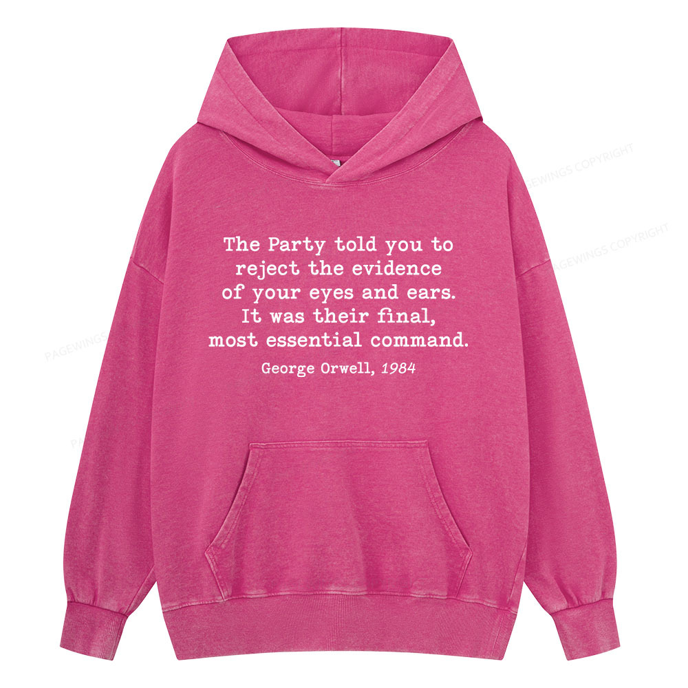 Pagewing It Was Their Final Most Essential Command Unisex Washed Hoodie