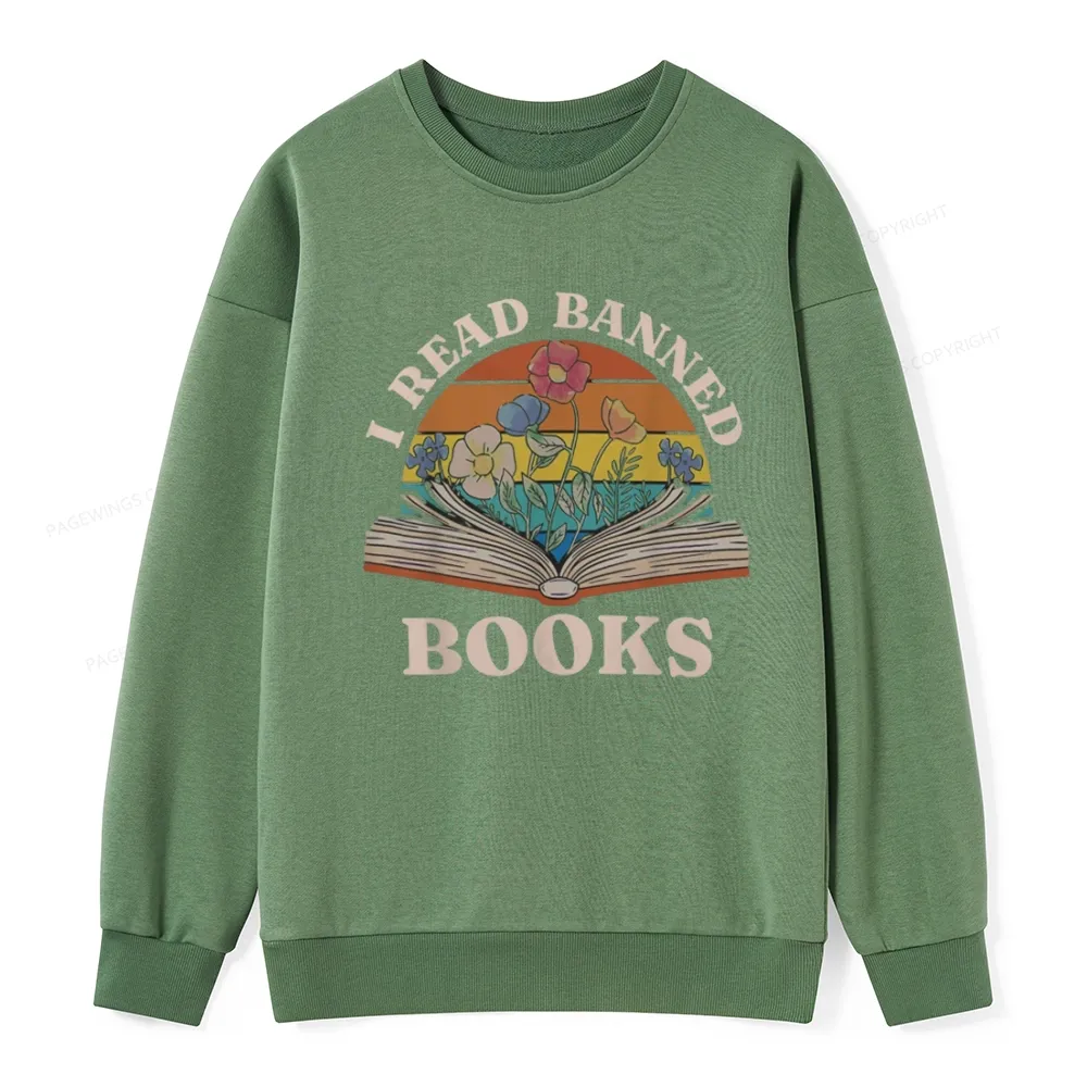 Pagewings I Read Banned Books Unisex Classic Sweatshirt
