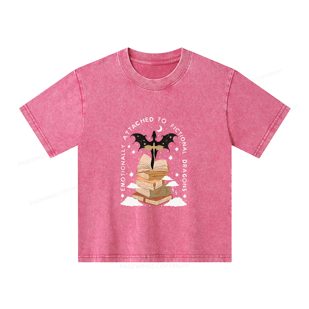 Pagewings Fantasy Romance Reader Gift Romantacy Unisex Kids Washed T-shirt