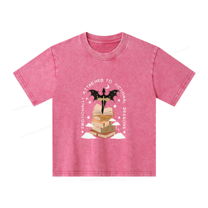 Pagewings Fantasy Romance Reader Gift Romantacy Unisex Kids Washed T-shirt