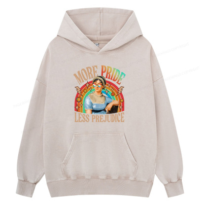 Pagewing More Pride Less Prejudice Unisex Washed Hoodie