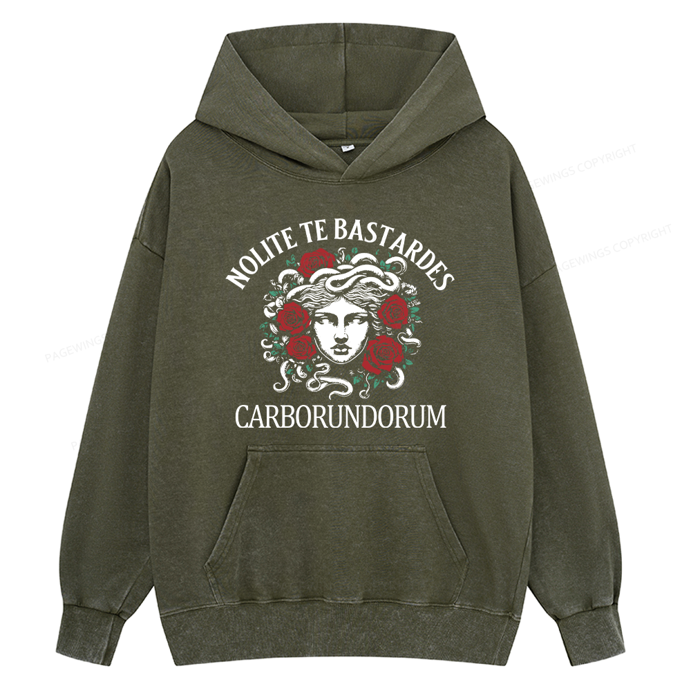 Pagewings Don't Let The Bastards Grind You Down Unisex Washed Hoodie
