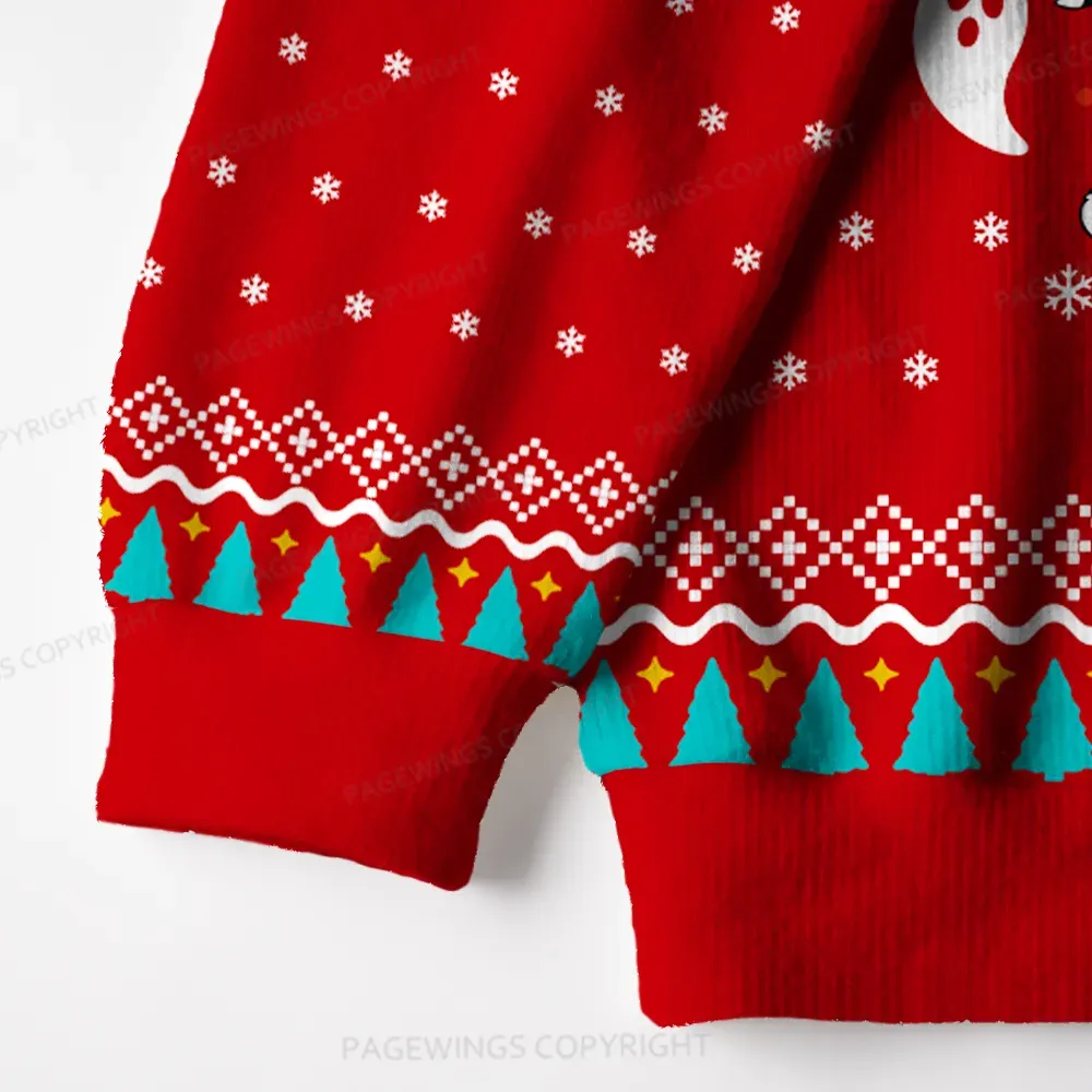 Pagewings Ghost Reading Unisex Ugly Knit Sweatshirt