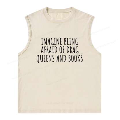 Pagewings Funny Liberal Shirt Unisex Washed Tank Top