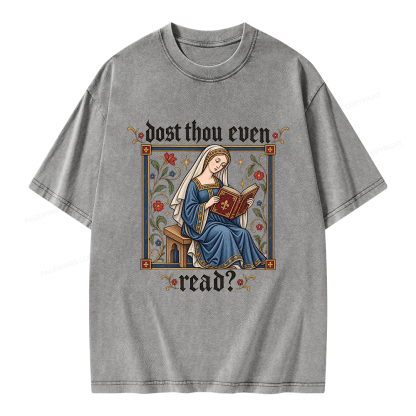 Pagewings Dost Thou Even Read Unisex Washed T-shirt