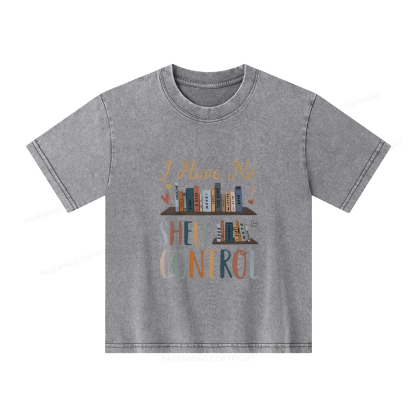Pagewings I Have No Shelf Control Unisex Kids Washed T-shirt