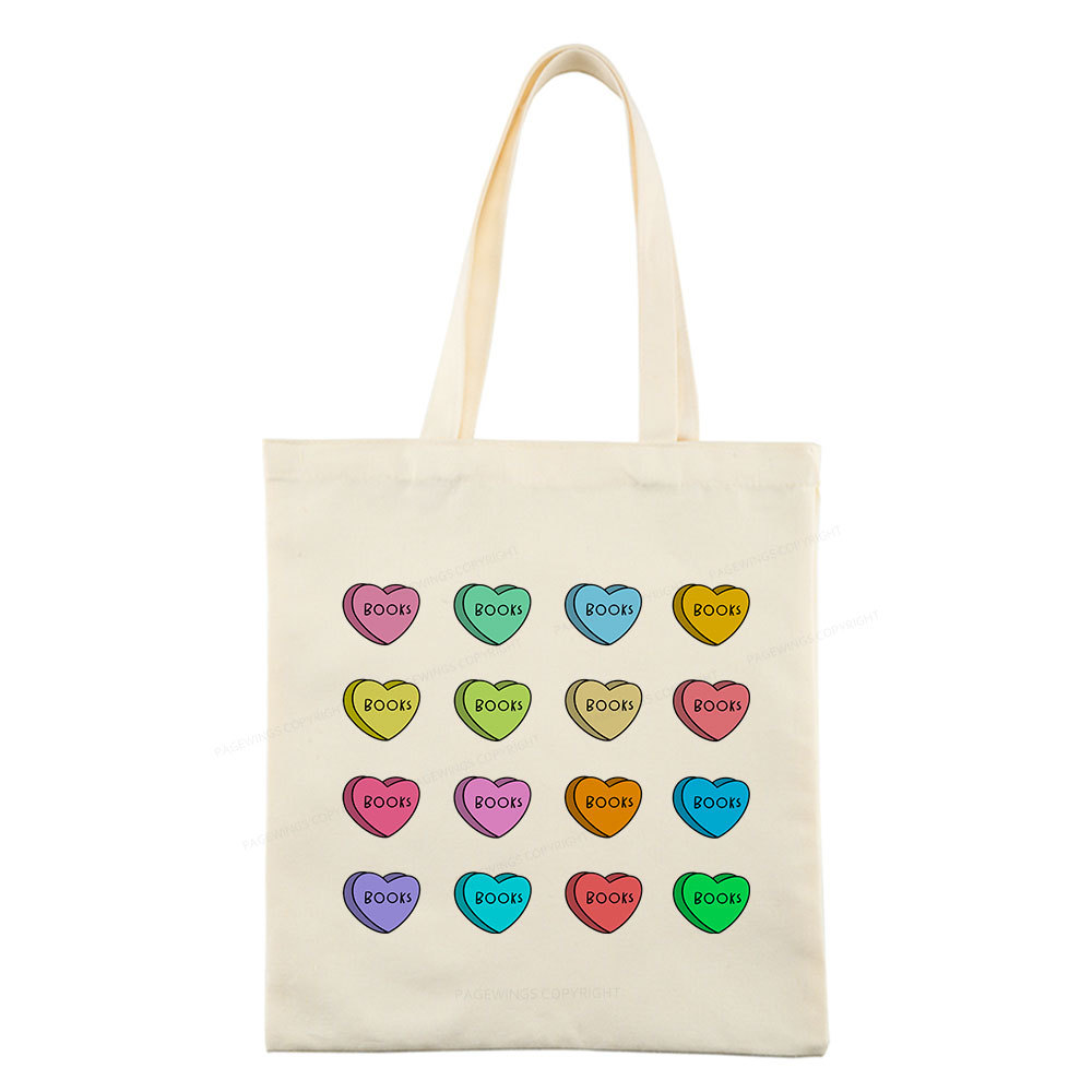 Pagewings Valentine's Day Librarian Tote Bag