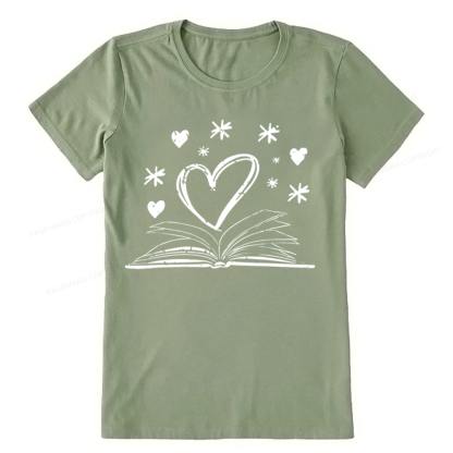 Pagewings Bookworm Librarian Valentines Day Book Unisex Classic T-shirt