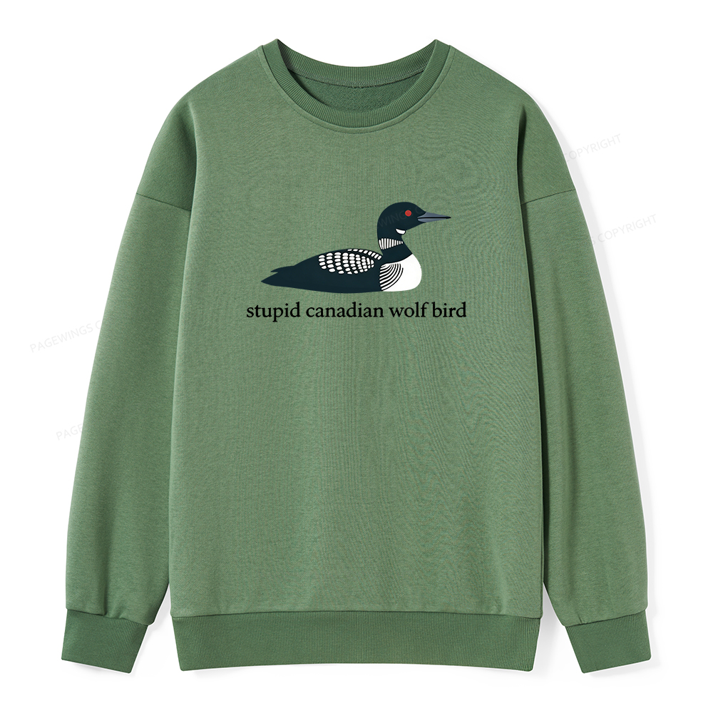 Pagewings Stupid Canadian Wolf Bird Unisex Classic Sweatshirt