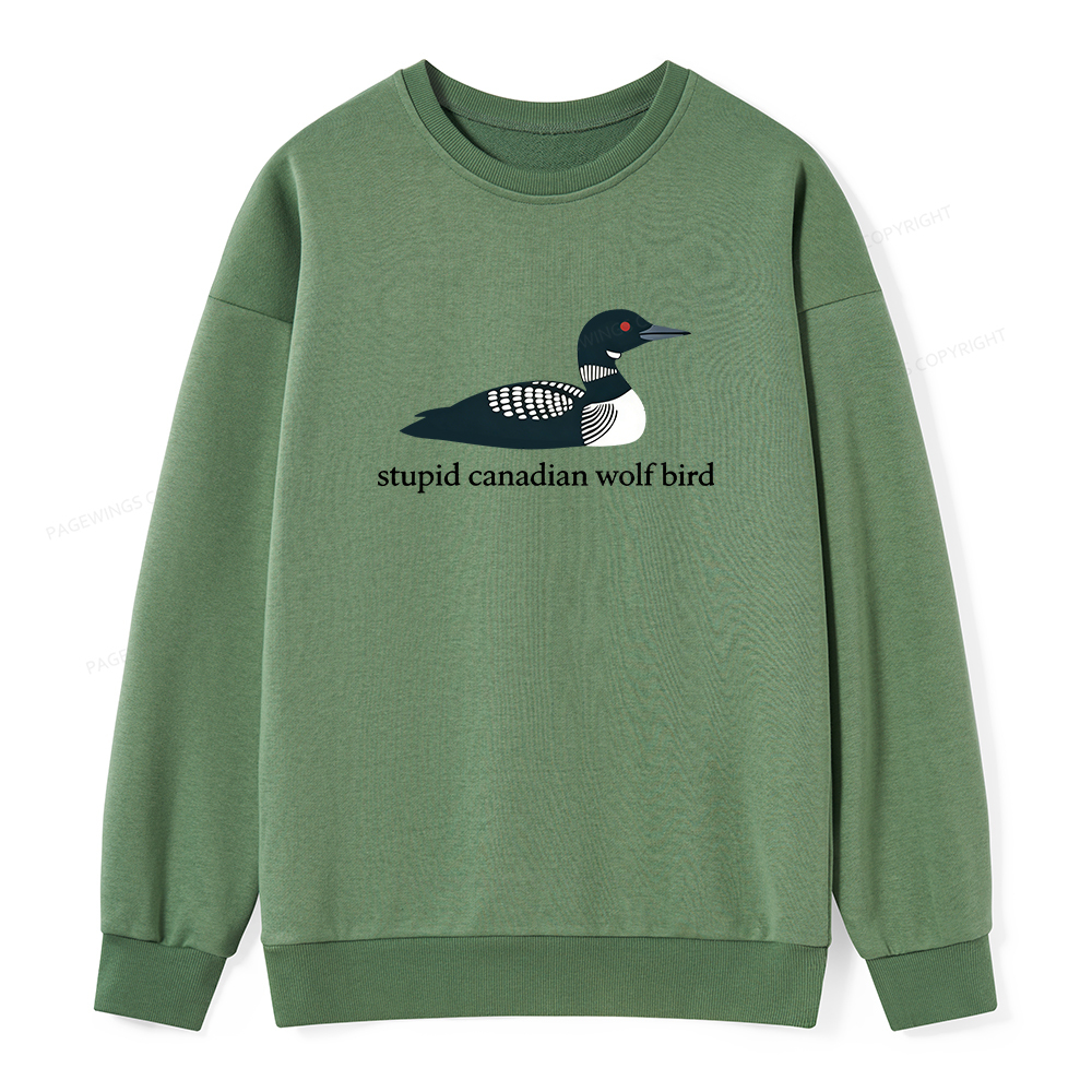 Pagewings Stupid Canadian Wolf Bird Unisex Classic Sweatshirt