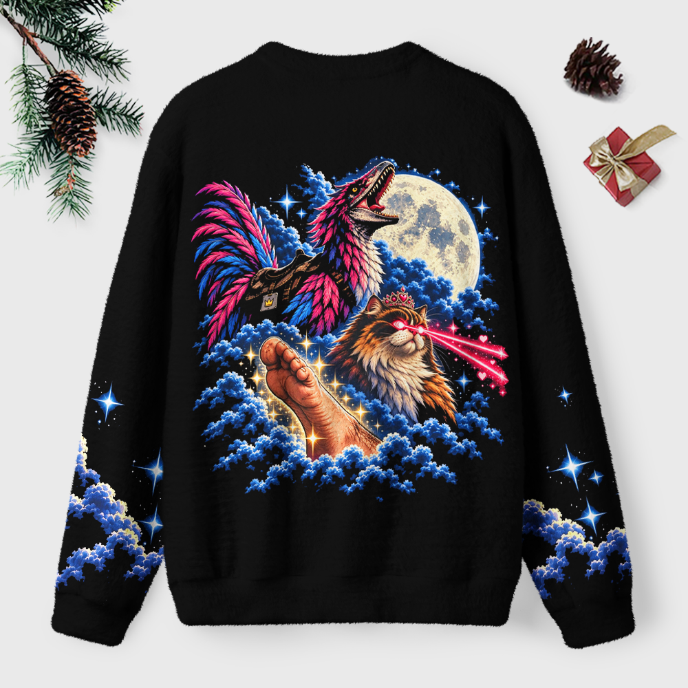 Pagewings Sci Fi Book Lover Unisex Ugly Light Knit Sweatshirt