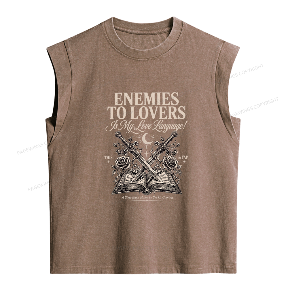 Pagewings Enemies to Lovers Women's Washed Tank Top