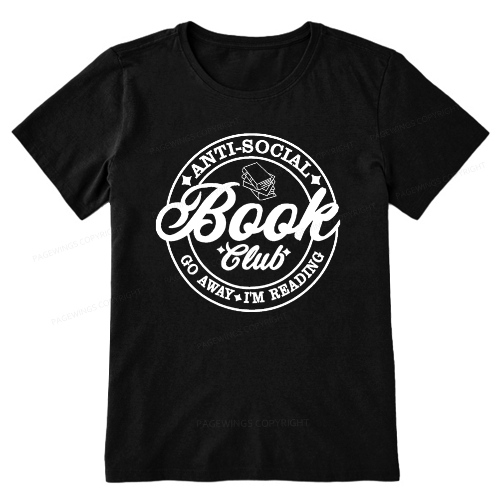 Pagewings Go Away I'm Reading Embroidery Unisex Classic T-shirt