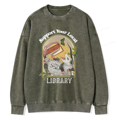 Pagewings Library Readers Make Leaders Jersey Short Sleeve Tee  Unisex Washed Sweatshirt