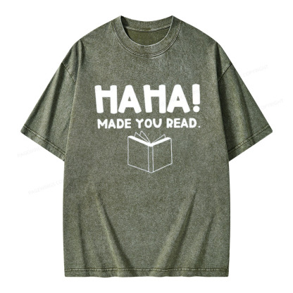 Pagewings Made You Read Unisex Washed T-shirt