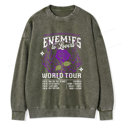  Pagewings Enemies To Lovers Comfort Colors Unisex Washed Sweatshirt