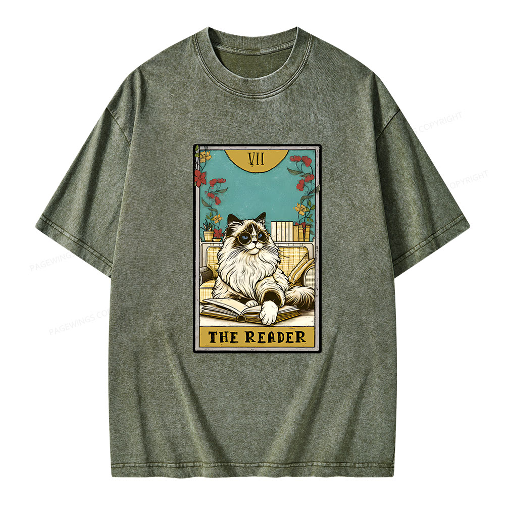 Pagewings The reader Unisex Washed T-shirt