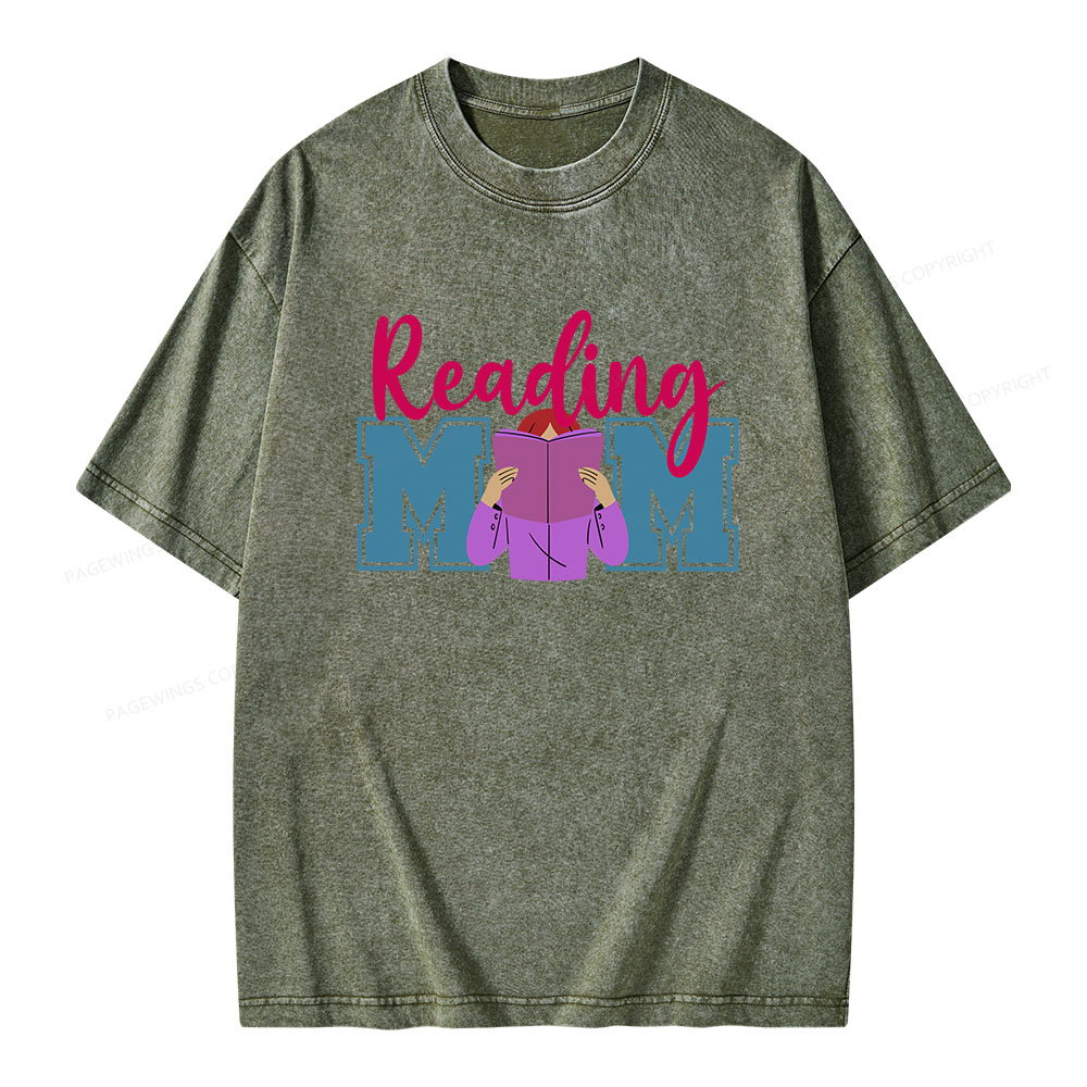 Pagewings Reading Mom Unisex Washed T-shirt