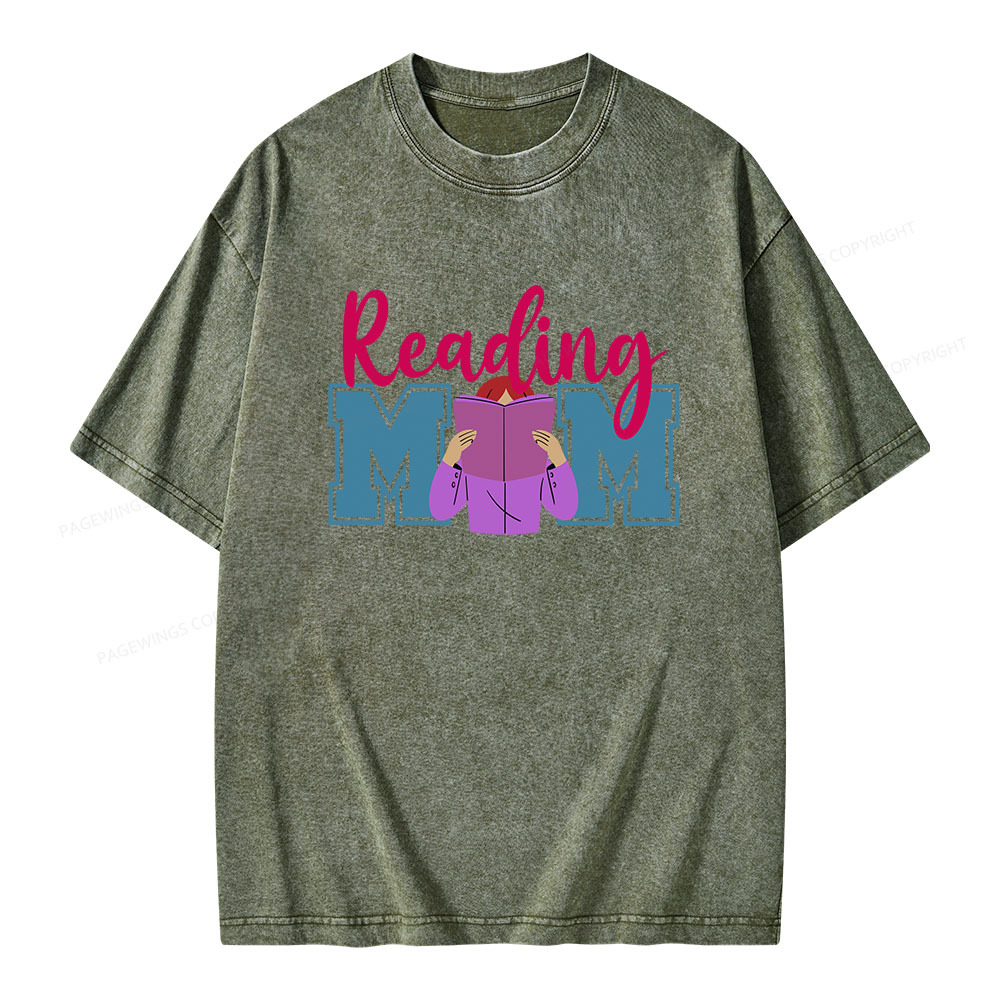 Pagewings Reading Mom Unisex Washed T-shirt