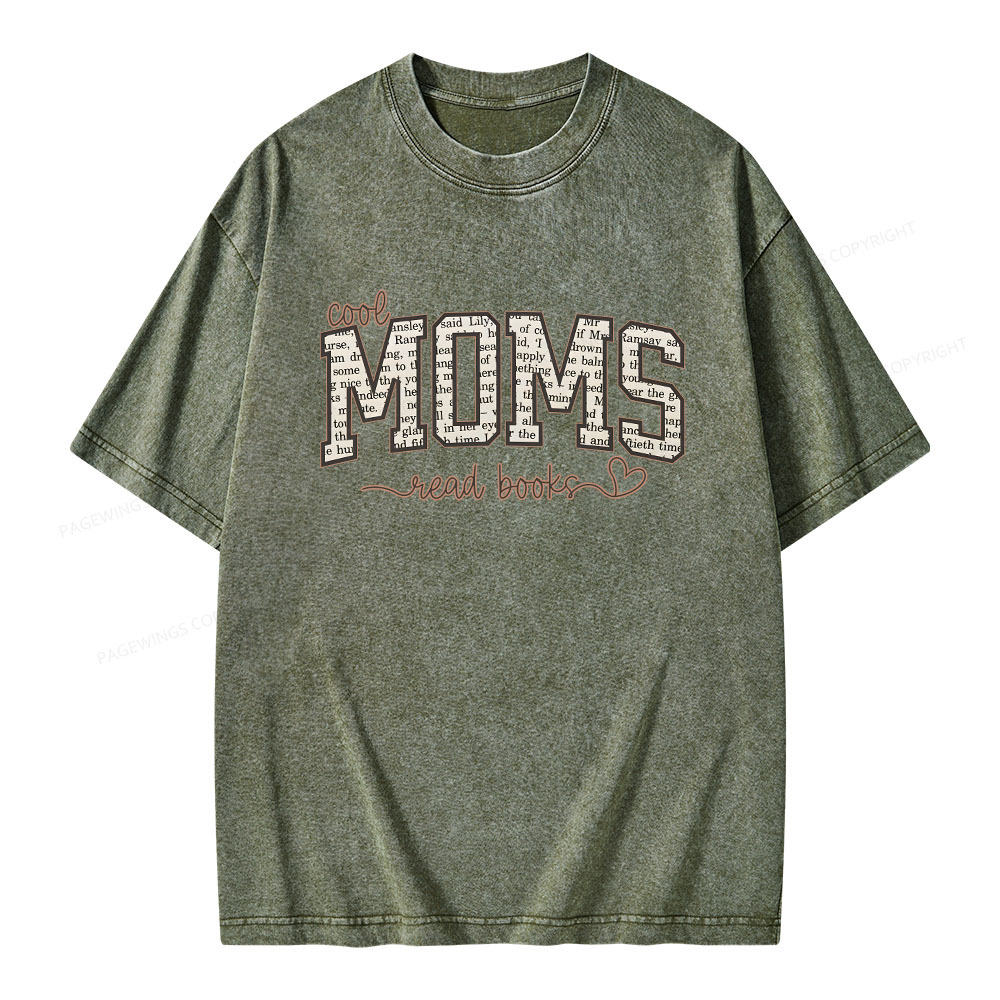 Pagewings Cool Moms Book Club Unisex Washed T-shirt